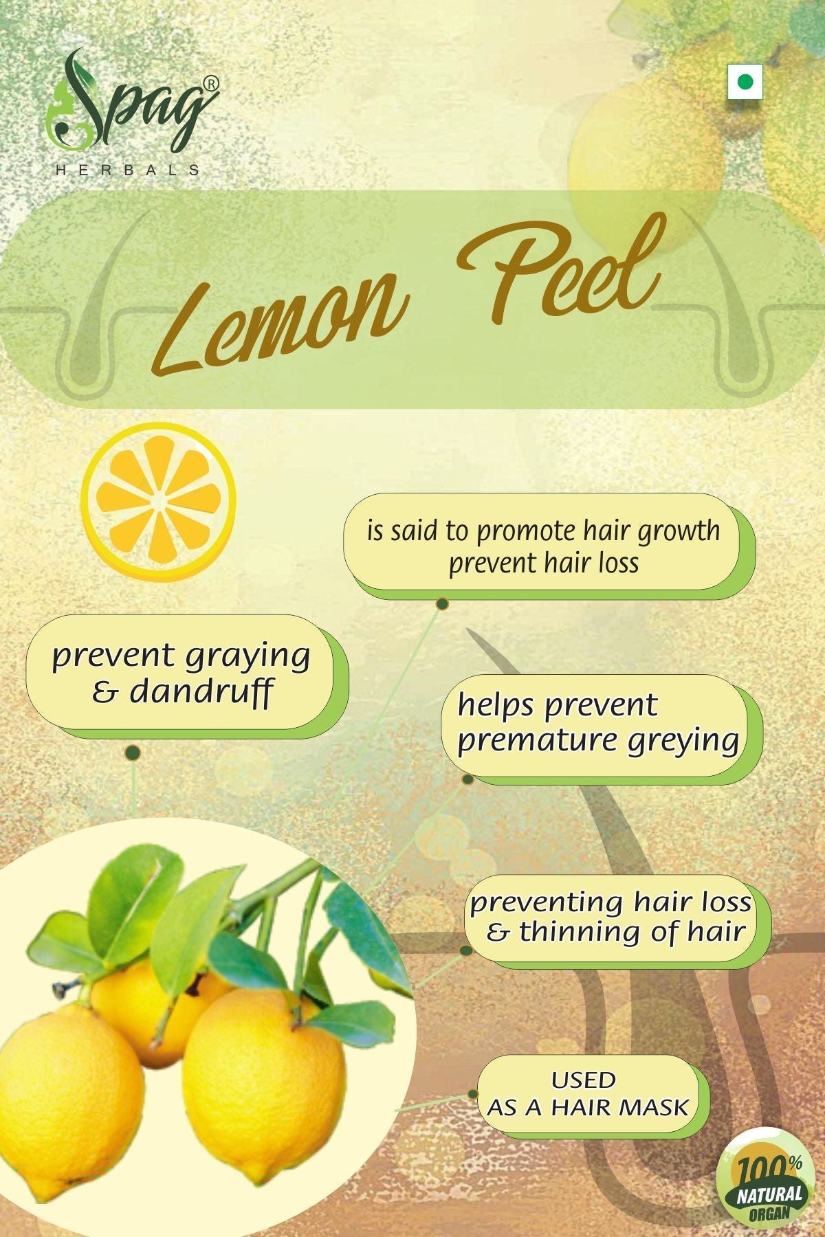 Spag Herbals Premium Lemon Peel Powder