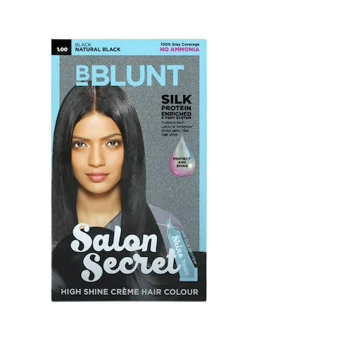 BBlunt Salon Secret High Shine Cr??me Hair Colour - Natural Black - BUDNE