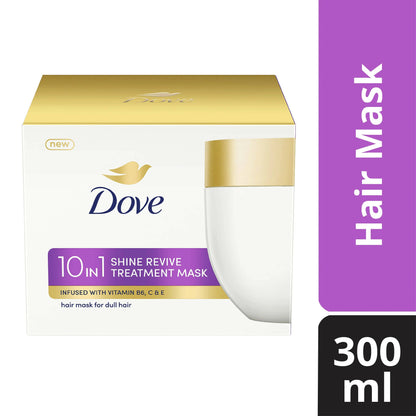 Dove 10 in 1 Shine Revive Treatment Hair Mask for Dull Hair