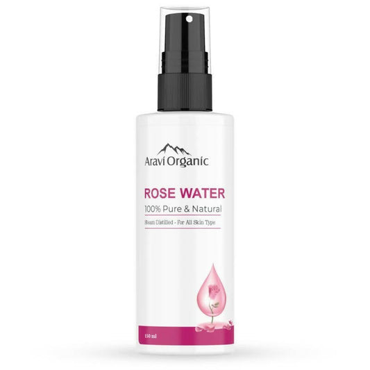 Aravi Organic 100% Steam Distilled Rose Water Face Toner Spray - usa canada australia