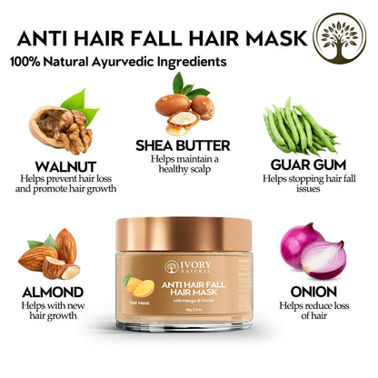 Ivory Natural Hair Fall Hair Mask - Loss Of Hair Control For Both Men & Women