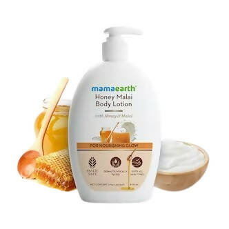 Mamaearth Honey Malai Body Lotion with Honey & Malai for Nourishing Glow