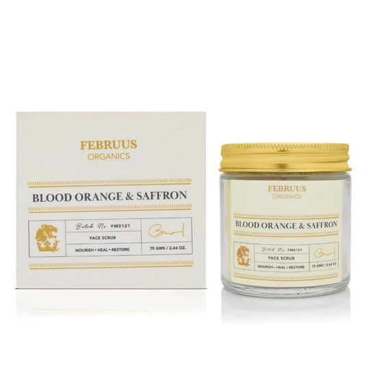 Februus Organics Blood Orange & Saffron Facial Scrub - usa canada australia