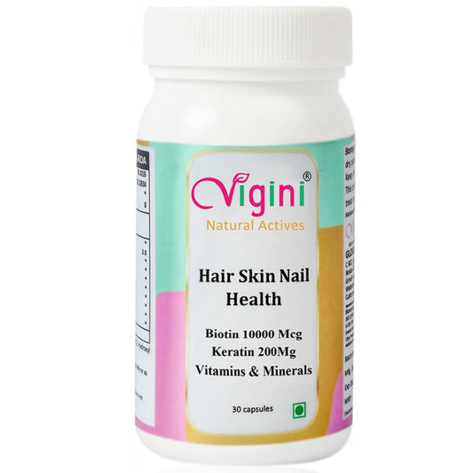 Vigini Natural Active Hair Skin Nail Health Capsules for Men Women - BUDEN