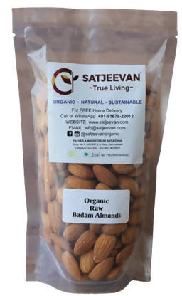 Satjeevan Organic Raw Badam Almonds