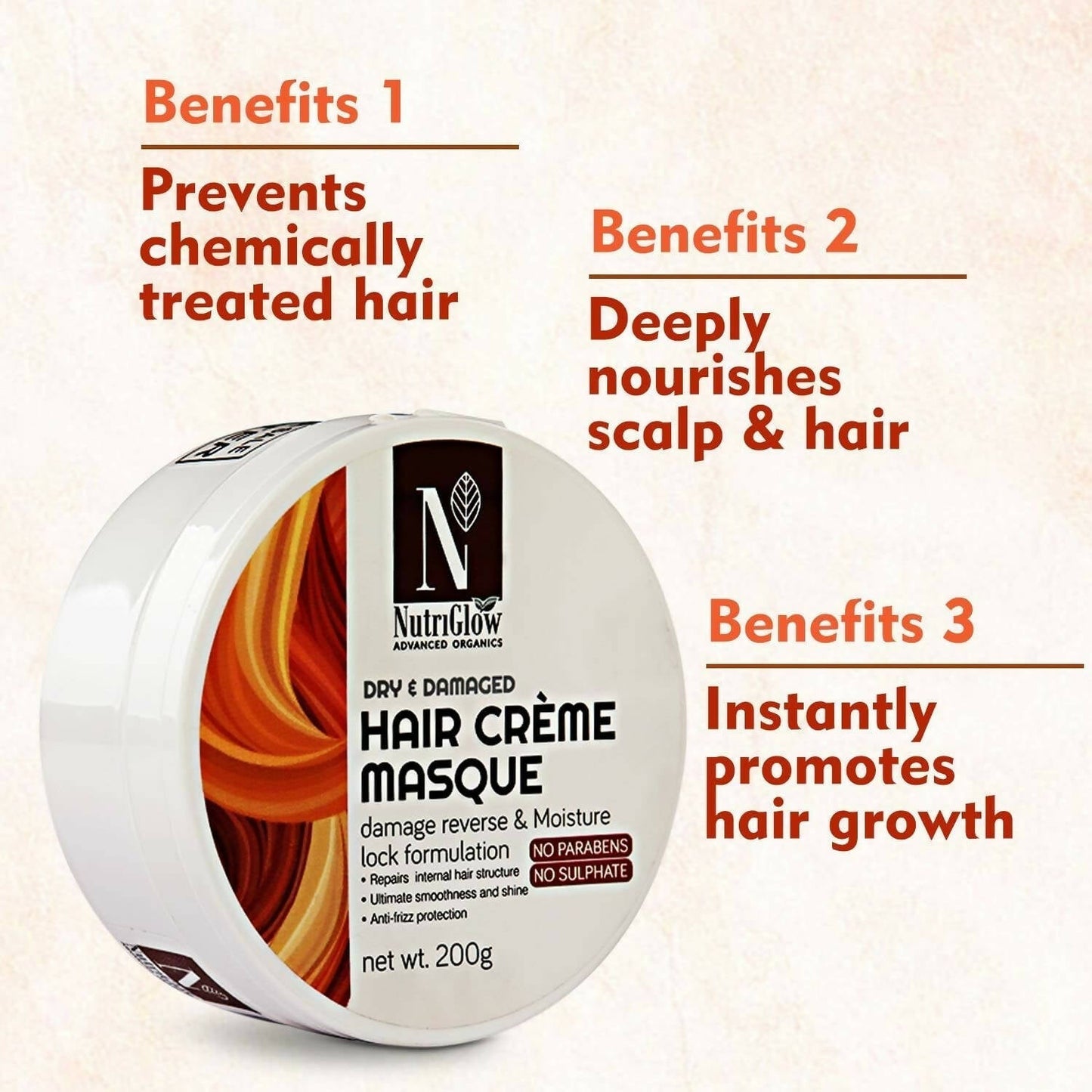 NutriGlow Advanced Organics Hair Cr??me Mask