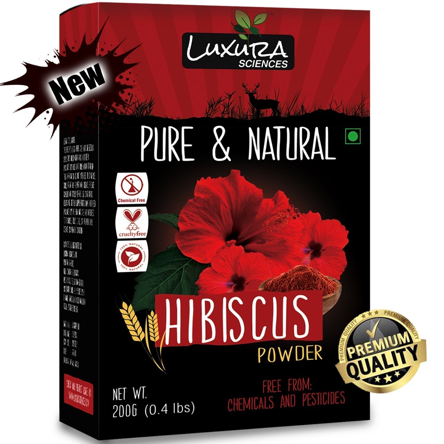 Luxura Sciences Hibiscus Powder For Hair Improvement