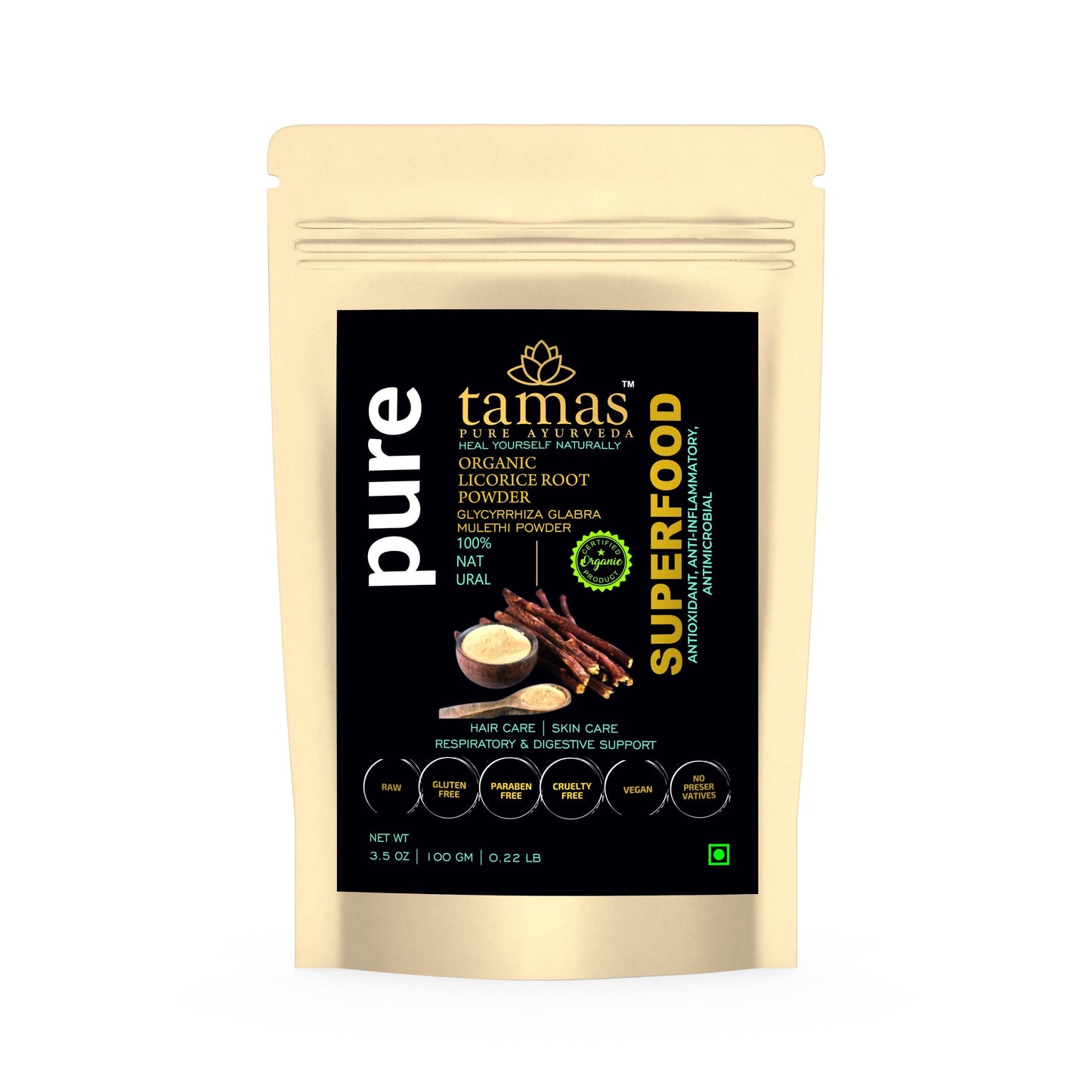 Tamas Pure Ayurveda Superfood Organic Licorice Root Powder