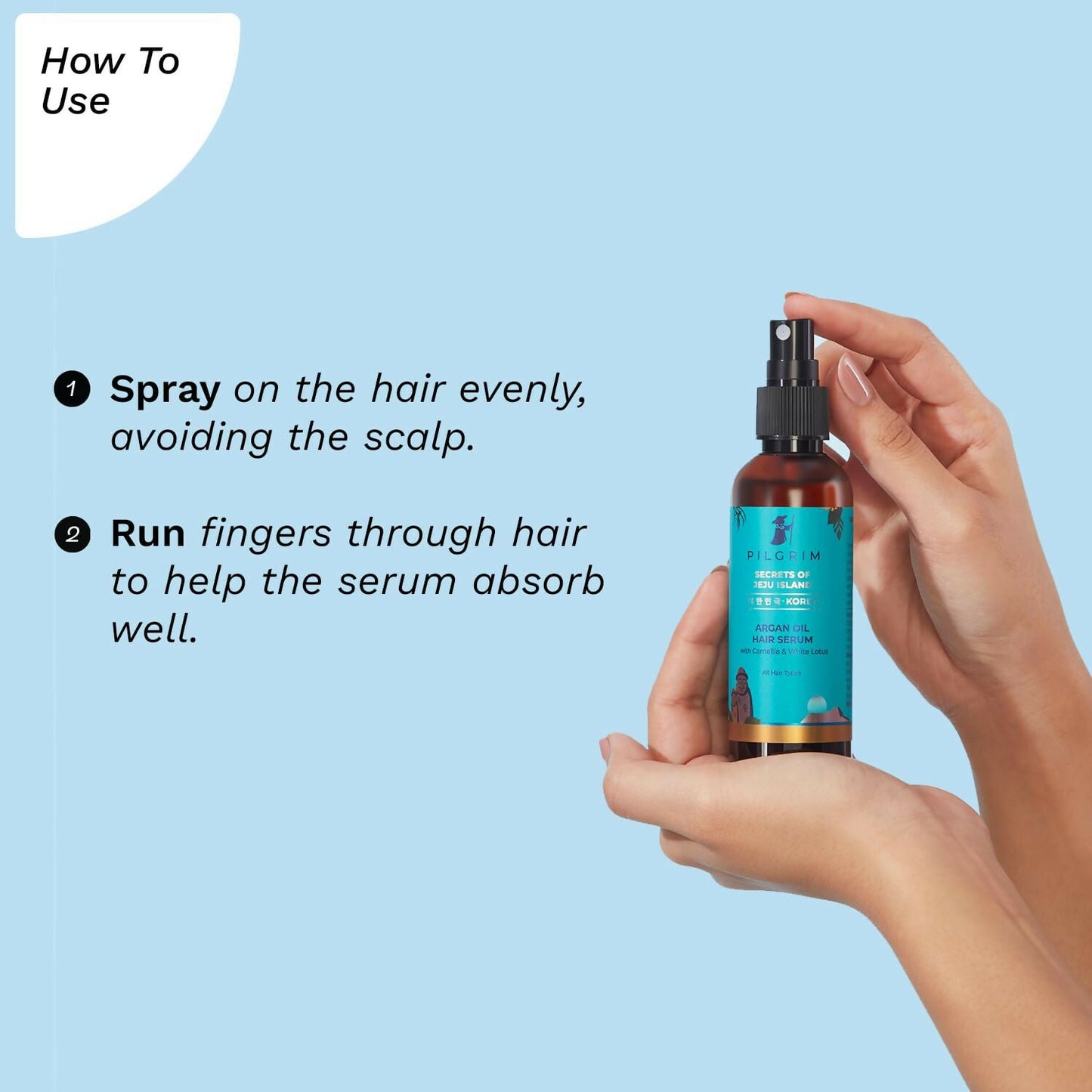 Pilgrim Argan Oil Hair Serum For Dry Frizzy Hair, Hair Smoothing & Soft Hair