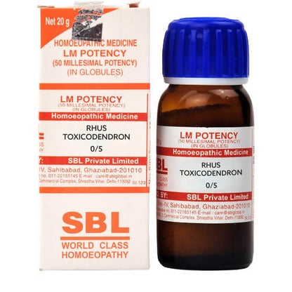 SBL Homeopathy Rhus Toxicodendron LM Potency