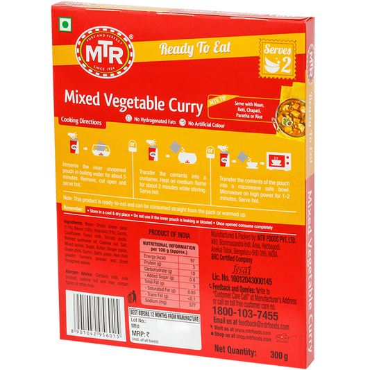 MTR Mixed Vegetable Curry
