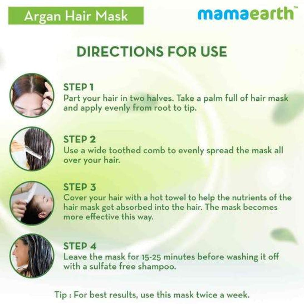 Mamaearth Argan Hair Mask For Frizz Free & Stronger Hair