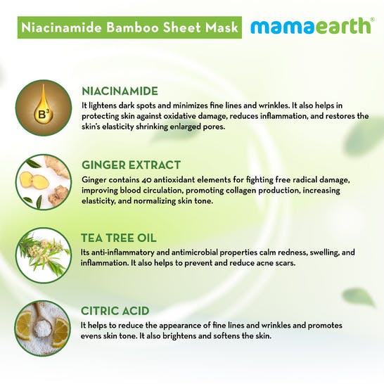 Mamaearth Niacinamide Bamboo Sheet Mask