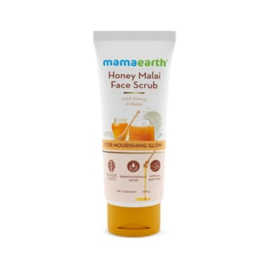 Mamaearth Honey Malai Face Scrub For Nourishing Glow - buy in USA, Australia, Canada