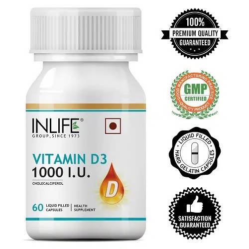 Inlife Vitamin D3 1000 IU Capsules