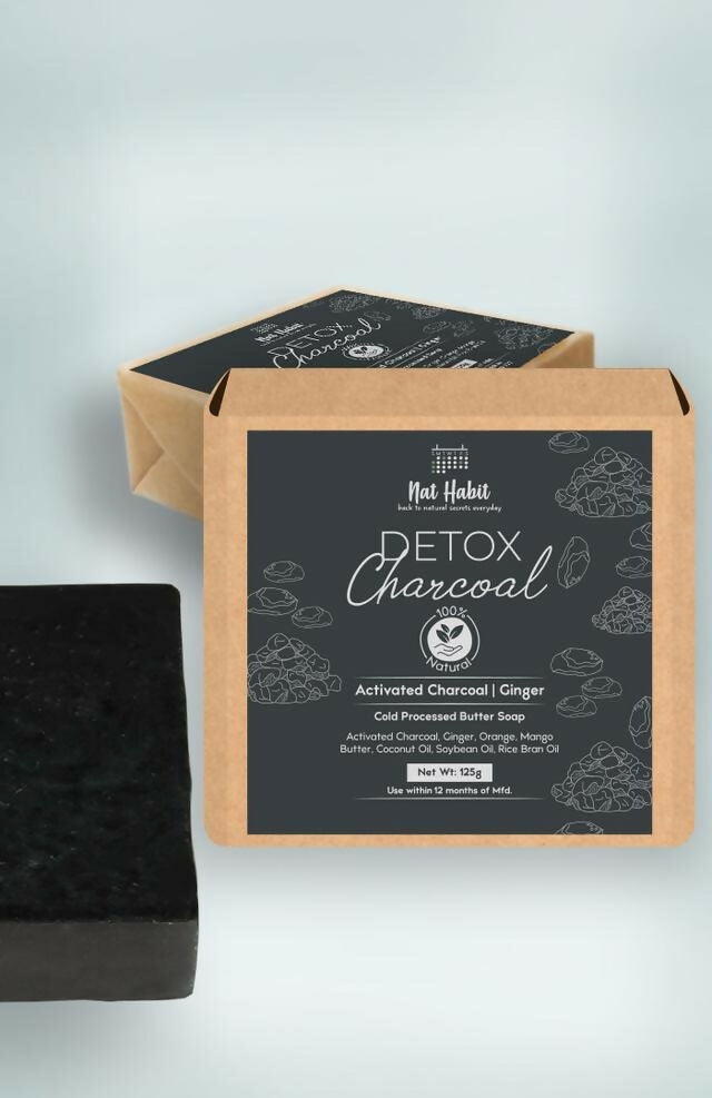 Nat Habit Cold Processed Detox Charcoal Soap