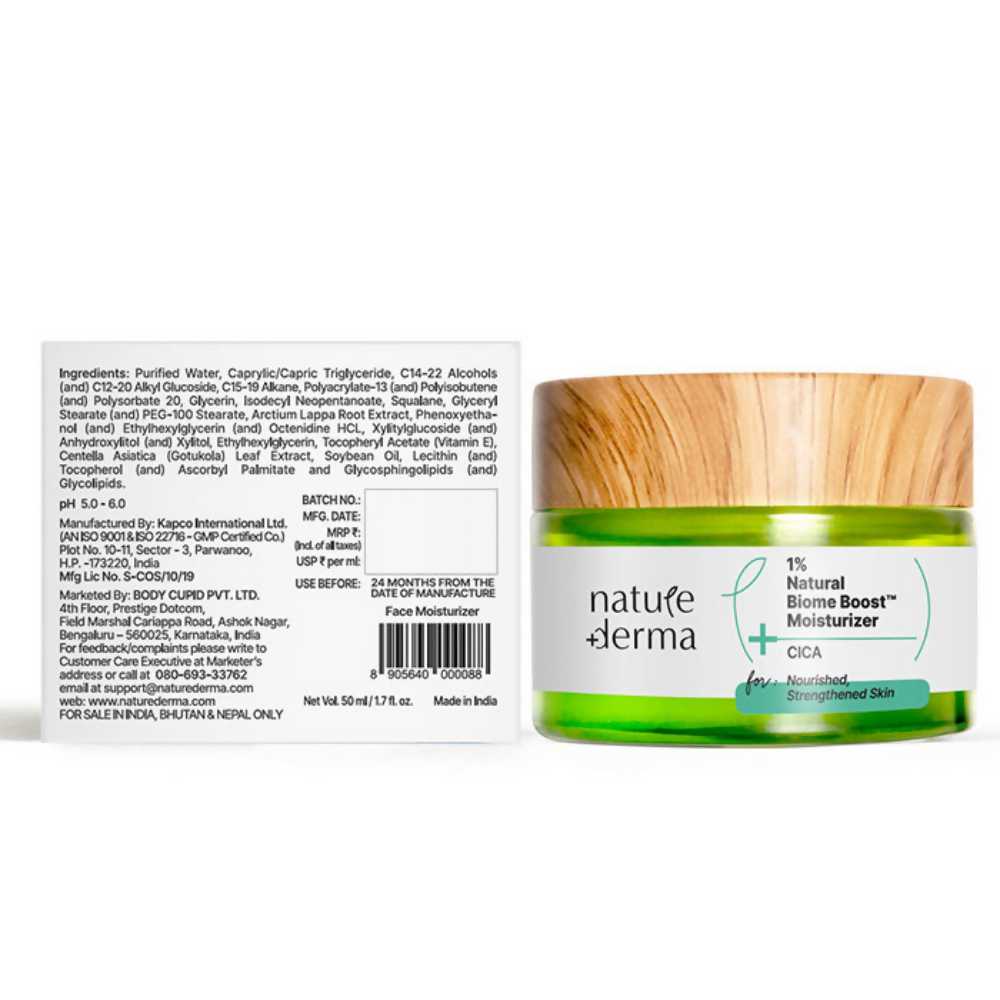 Nature Derma 1% Natural Biome-Boost Moisturizer With CICA