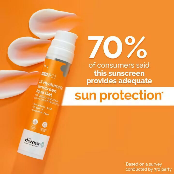 The Derma Co1% Hyaluronic Sunscreen Aqua Gel + 3% AHA+BHA Foaming Daily Face Wash