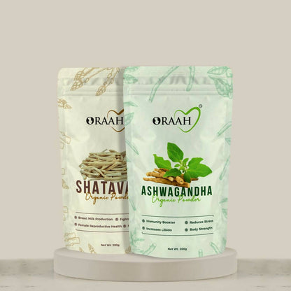Oraah Shatavari & Ashwagandha Herbal Powders Combo - usa canada australia