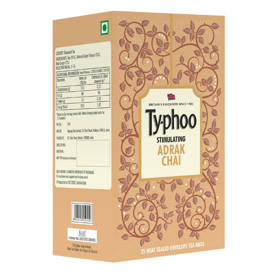 Typhoo Stimulating Adrak Chai Tea Bags -  buy in usa 