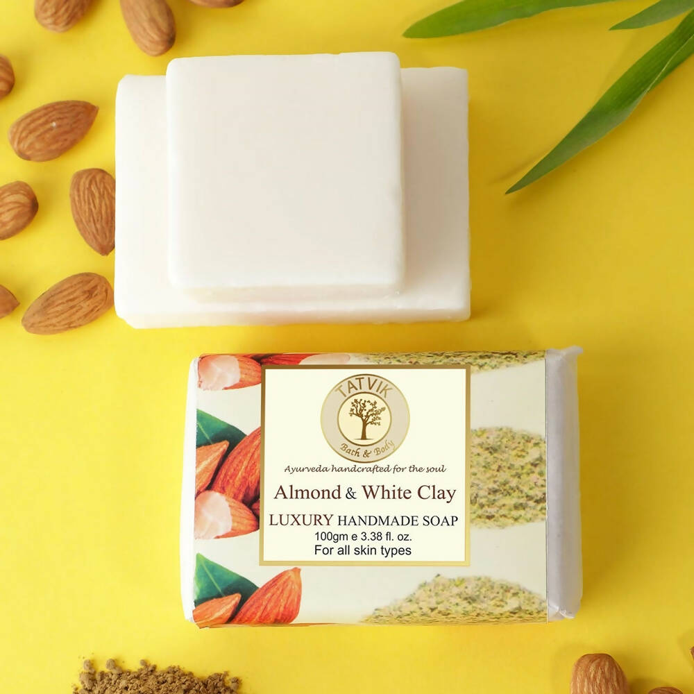 Tatvik Ayurveda Almond & White Clay Luxury Handmade Soap