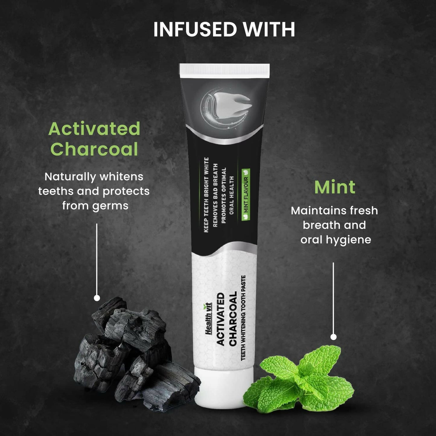 Healthvit Activated Charcoal Toothpaste