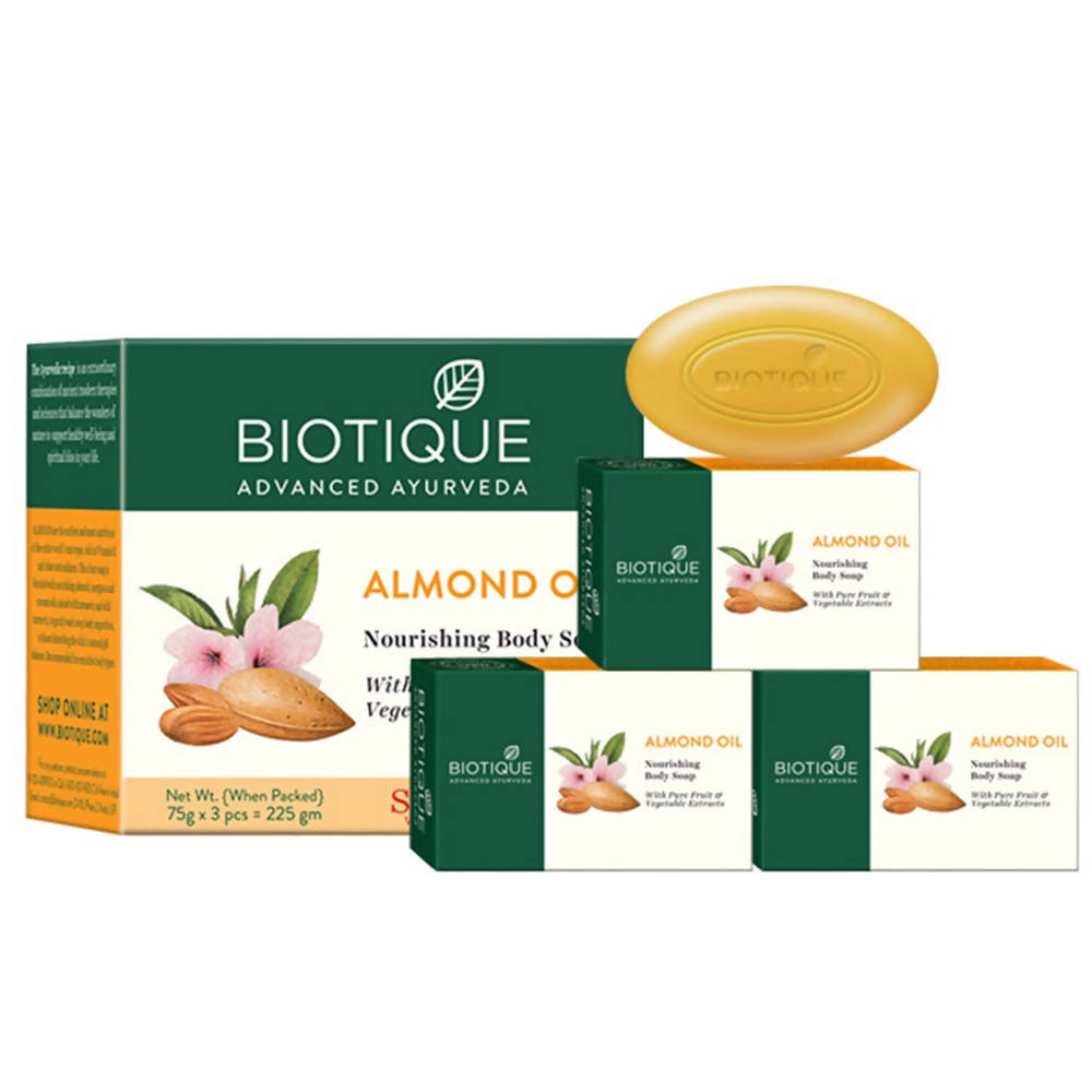 Biotique Advanced Ayurveda Bio Almond Oil Nourishing Body Soap - BUDNE