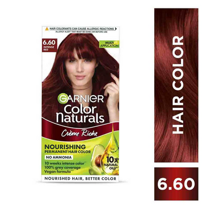 Garnier Color Naturals Creme Riche Hair Color - Shade 6.60 Intense Red