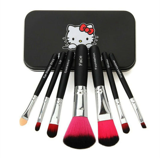 Favon Pack of 7 Hello Kitty Professional Makeup Brushes with Case - BUDNE