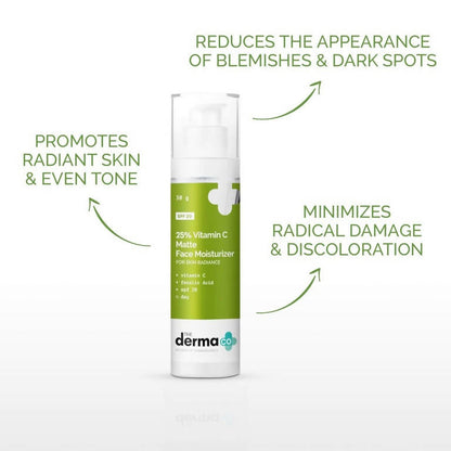 The Derma Co 25% Vitamin C Matte Face Moisturizer For Skin Radiance