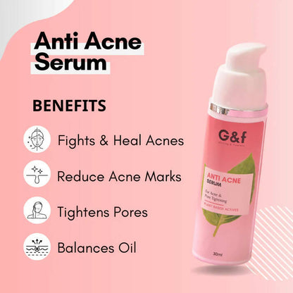 G&f Anti Acne Serum with Neem, Turmeric