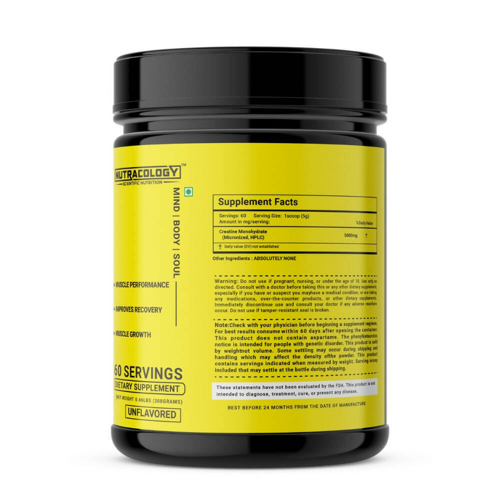 Nutracology Crea X 3.0 Micronized Creatine Powder Supports Athletic Performance & Power