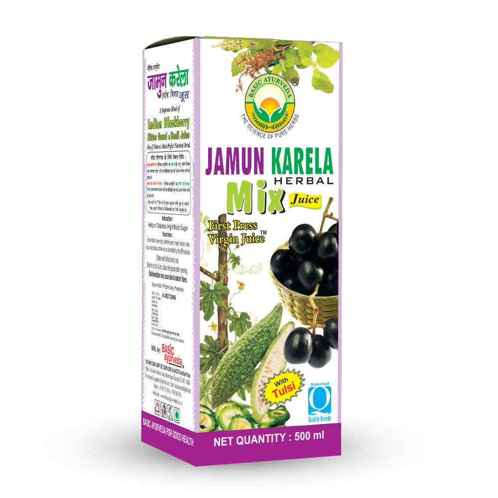 Basic Ayurveda Jamun Karela Herbal Mix Juice