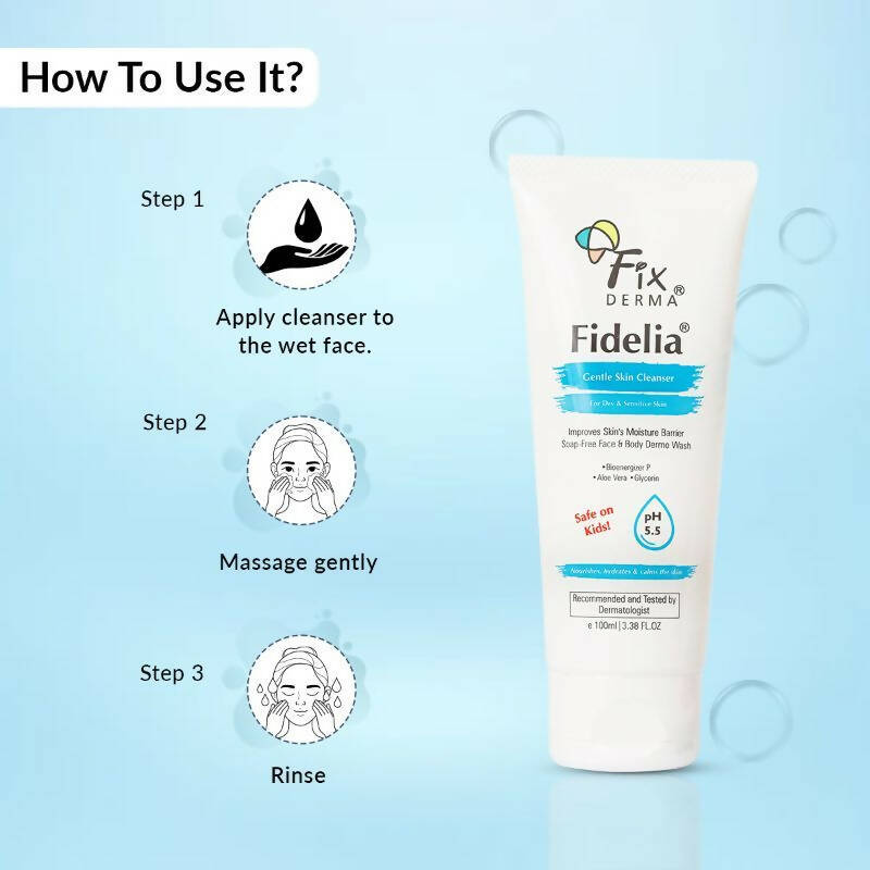 Fixderma Fidelia Gentle Skin Cleanser For Dry & Sensitive Skin