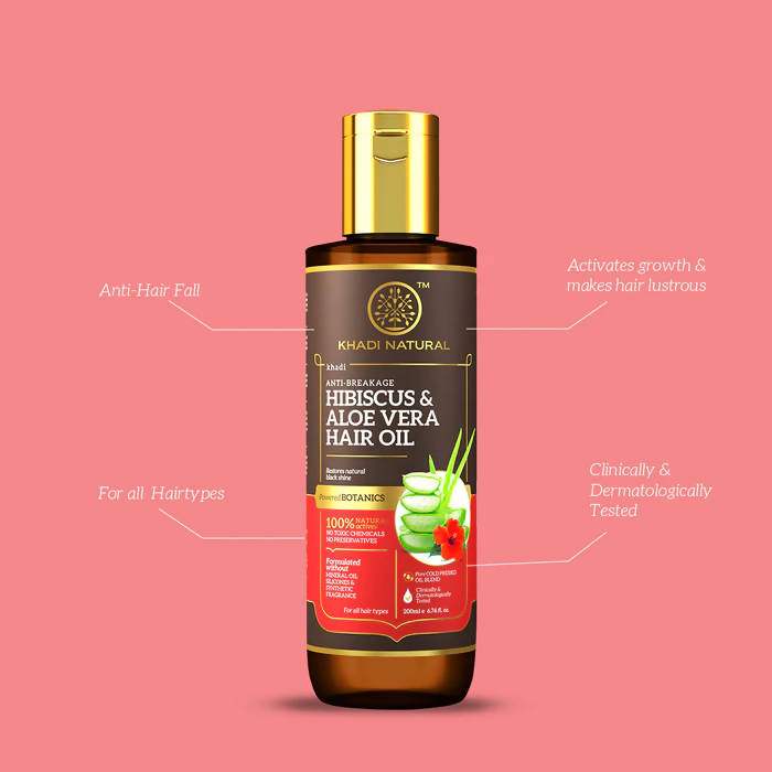 Khadi Natural Hibiscus & Aloe Vera Hair Oil