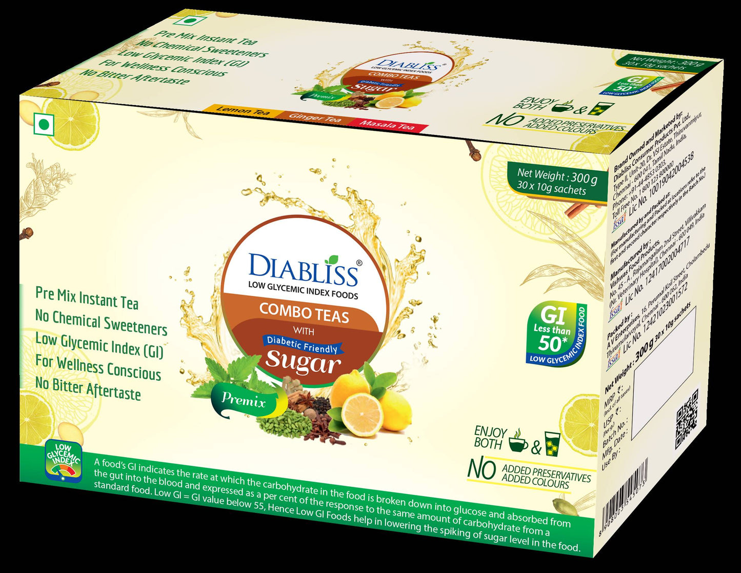 Diabliss Combo Teas with Diabetic Friendly Sugar