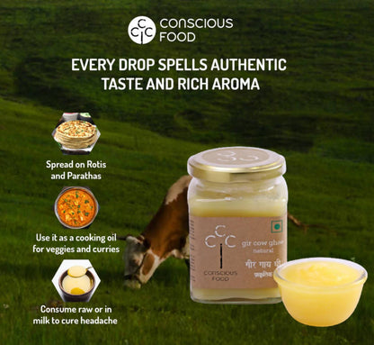 Conscious Food A2 Gir Cow Ghee (Bilona Preparation)