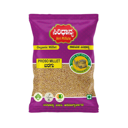 Siri Millets Organic Proso Millet - Unpolished and Processed Grains (Baragu) - BUDEN