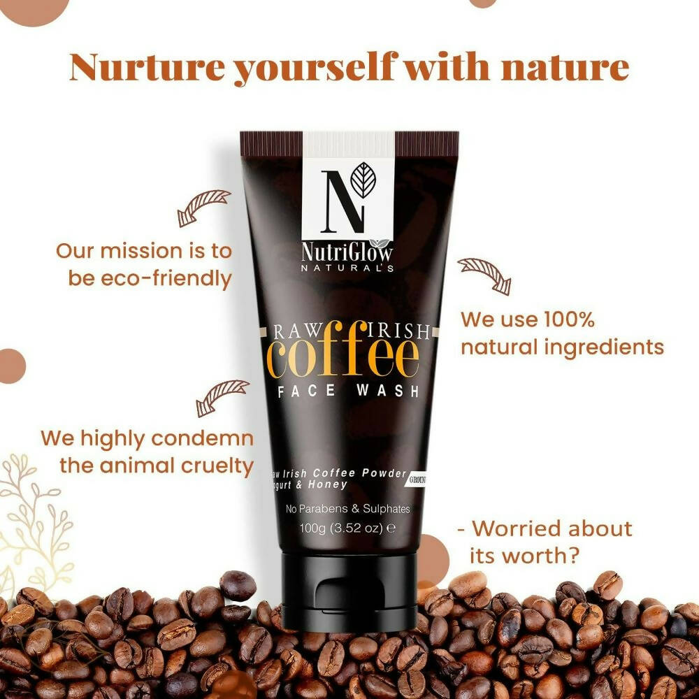 NutriGlow NATURAL'S Coffee Face Cleanser with Yogurt & Honey for Blackhead Removal Face Wash