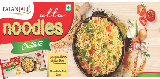 Patanjali Atta Noodles Chatpataa - Family Pack (Pack of 4)