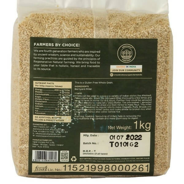 Two Brothers Organic Farms Barnyard Millets