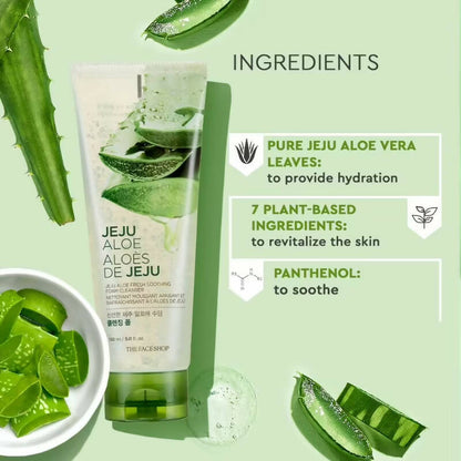 The Face Shop Jeju Aloe Fresh Soothing Foam Cleanser