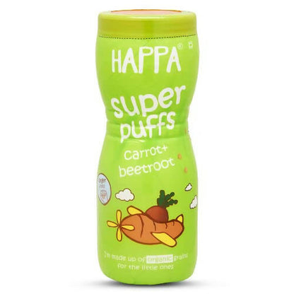 Happa Multigrain Carrot & Beetroot Melts Super Puffs (8 Months+) -  USA, Australia, Canada 