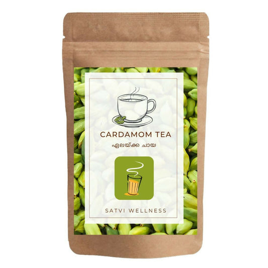 Satvi Wellness Cardamom Tea | Elachi tea | Natural Cardamon with Black Tea - BUDNE