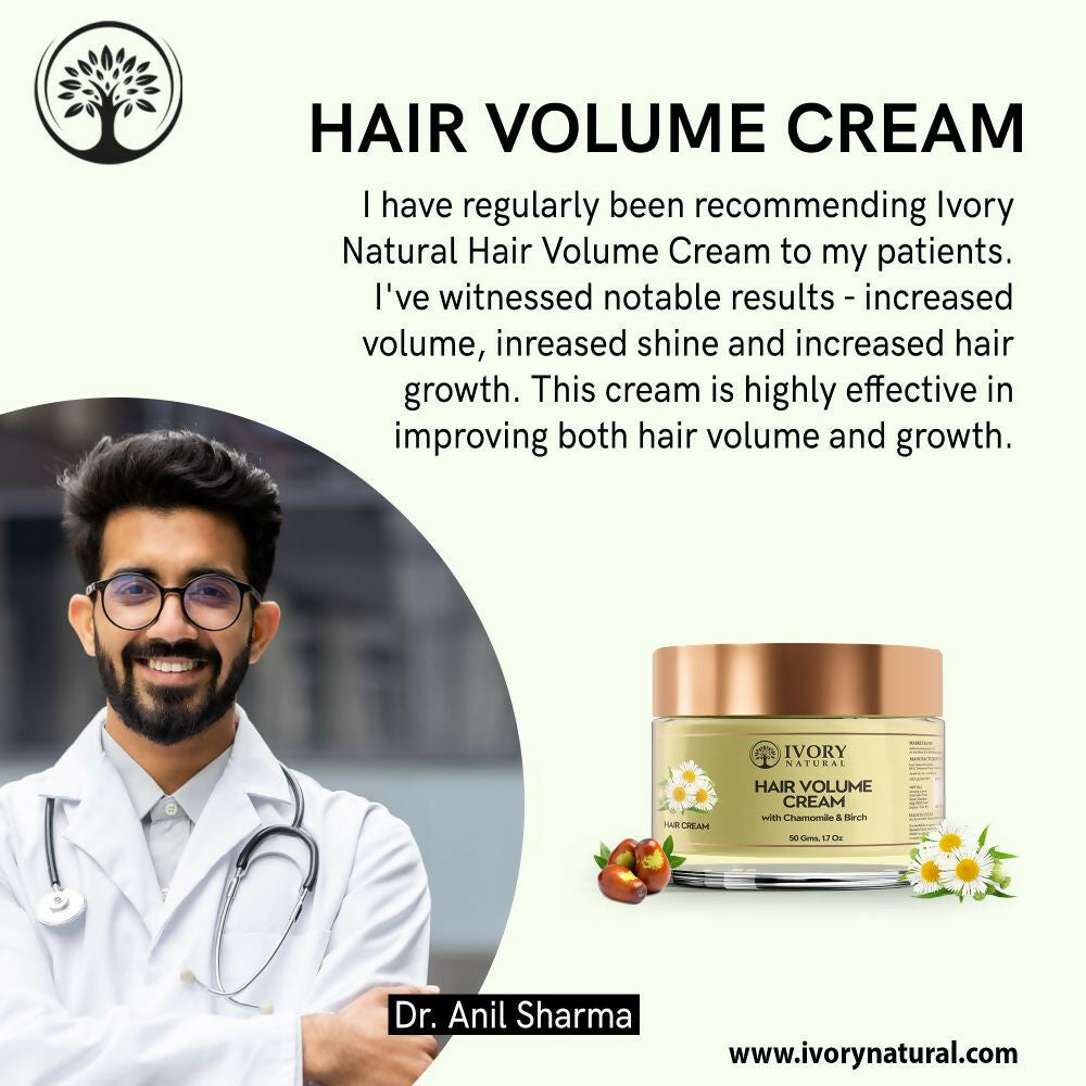 Ivory Natural Hair Volume Cream For Thicker, Fuller Looking Hair