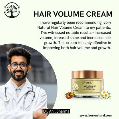 Ivory Natural Hair Volume Cream For Thicker, Fuller Looking Hair