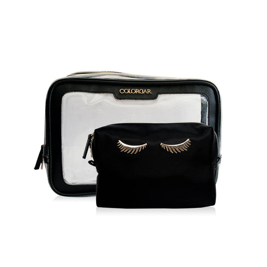 Colorbar Pouch Lips & Lashes Box Pouch (Set Of Two) - Black - buy in USA, Australia, Canada
