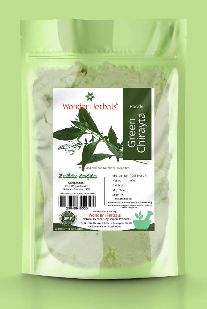 Wonder Herbals Green Chirayta (Nelavemu) Powder