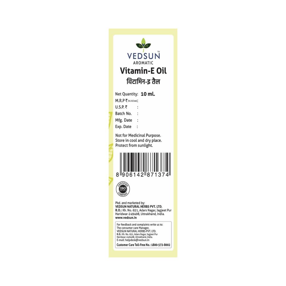 Vedsun Naturals Vitamin E Oil Pure & Organic for Skin