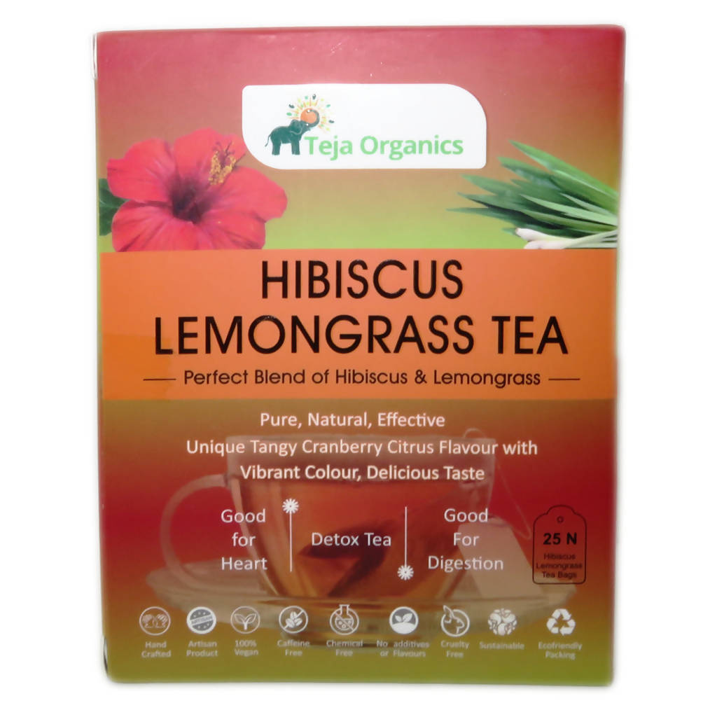 Teja Organics Hibiscus & Lemongrass Tea Bags